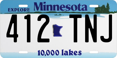 MN license plate 412TNJ