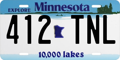 MN license plate 412TNL