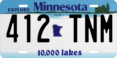 MN license plate 412TNM