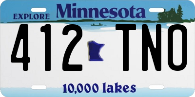 MN license plate 412TNO