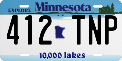 MN license plate 412TNP