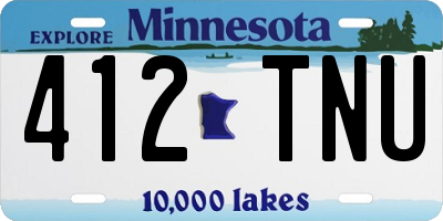 MN license plate 412TNU