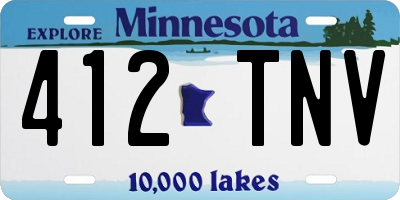 MN license plate 412TNV