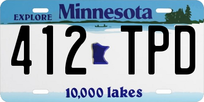 MN license plate 412TPD