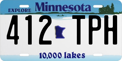 MN license plate 412TPH