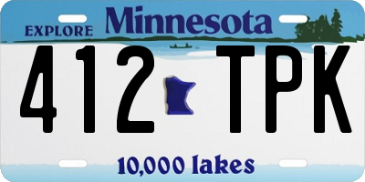 MN license plate 412TPK