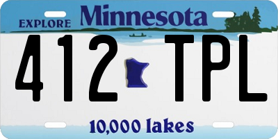 MN license plate 412TPL