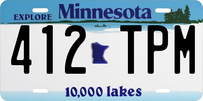 MN license plate 412TPM