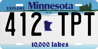 MN license plate 412TPT