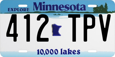 MN license plate 412TPV