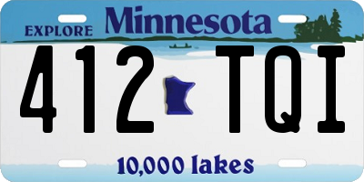 MN license plate 412TQI