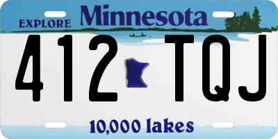 MN license plate 412TQJ