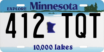 MN license plate 412TQT