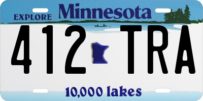 MN license plate 412TRA