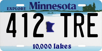 MN license plate 412TRE