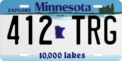 MN license plate 412TRG
