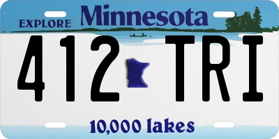MN license plate 412TRI