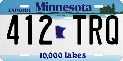 MN license plate 412TRQ
