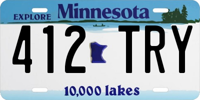 MN license plate 412TRY