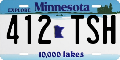 MN license plate 412TSH