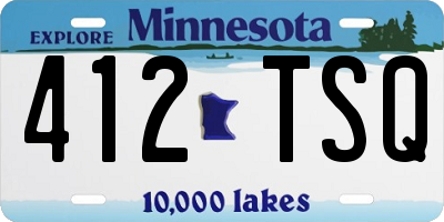 MN license plate 412TSQ