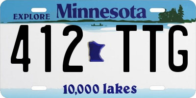 MN license plate 412TTG