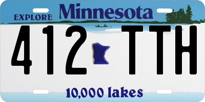 MN license plate 412TTH