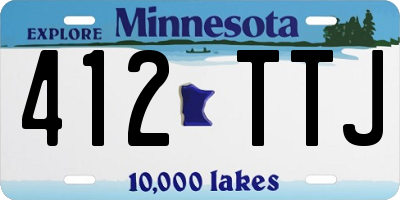 MN license plate 412TTJ