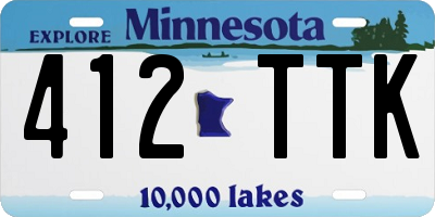 MN license plate 412TTK