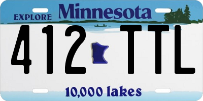 MN license plate 412TTL