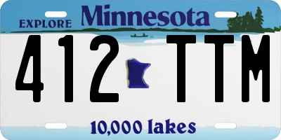 MN license plate 412TTM