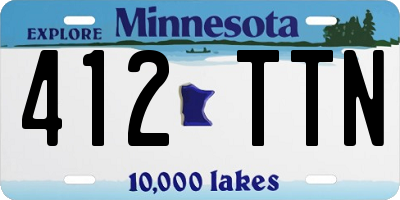 MN license plate 412TTN