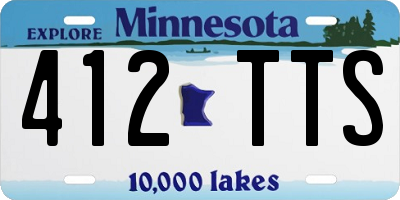 MN license plate 412TTS