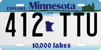 MN license plate 412TTU