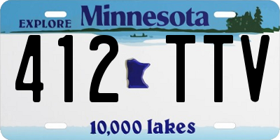 MN license plate 412TTV