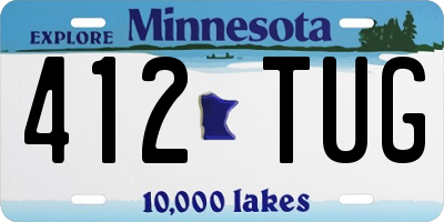MN license plate 412TUG