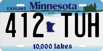 MN license plate 412TUH