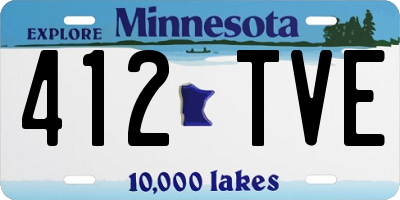 MN license plate 412TVE
