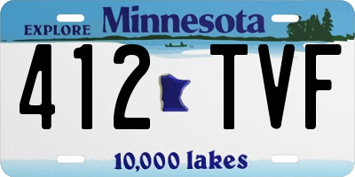 MN license plate 412TVF