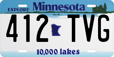 MN license plate 412TVG