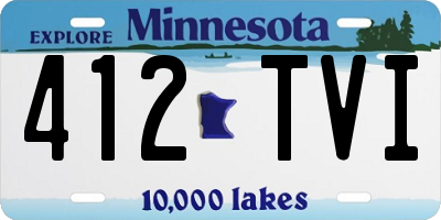 MN license plate 412TVI