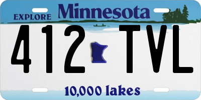 MN license plate 412TVL