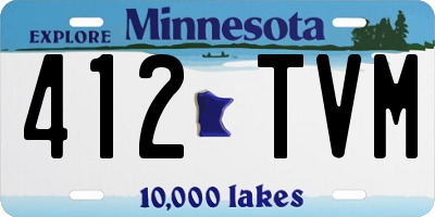 MN license plate 412TVM