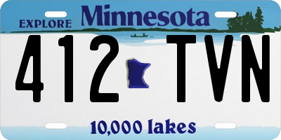 MN license plate 412TVN