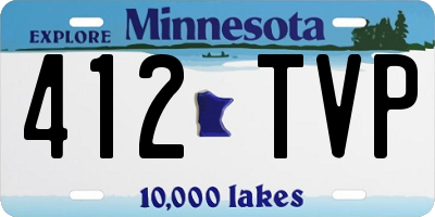 MN license plate 412TVP