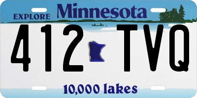 MN license plate 412TVQ