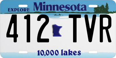 MN license plate 412TVR