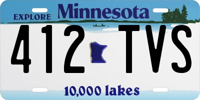 MN license plate 412TVS