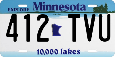 MN license plate 412TVU