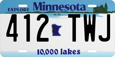 MN license plate 412TWJ